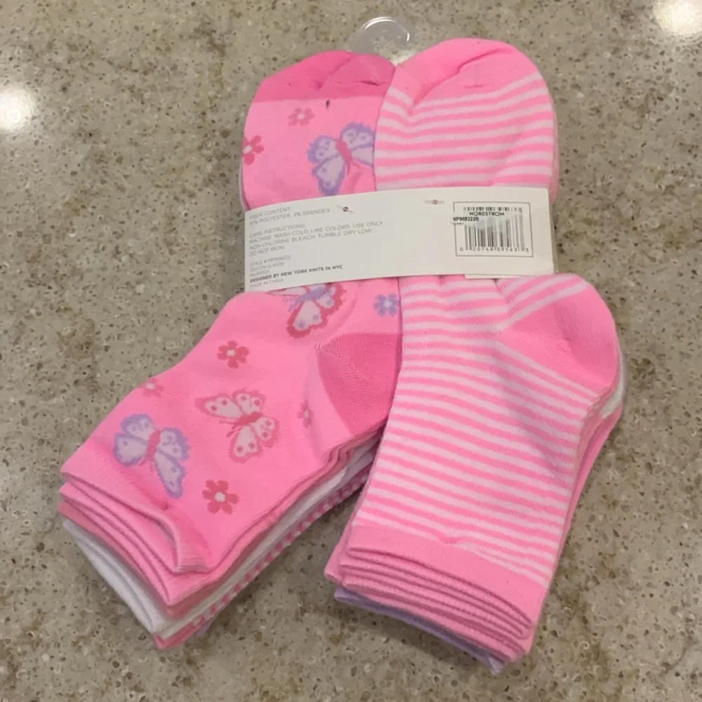 NWT Madison & Parker 10-Pack Quarter Fashion Socks Size 6-8